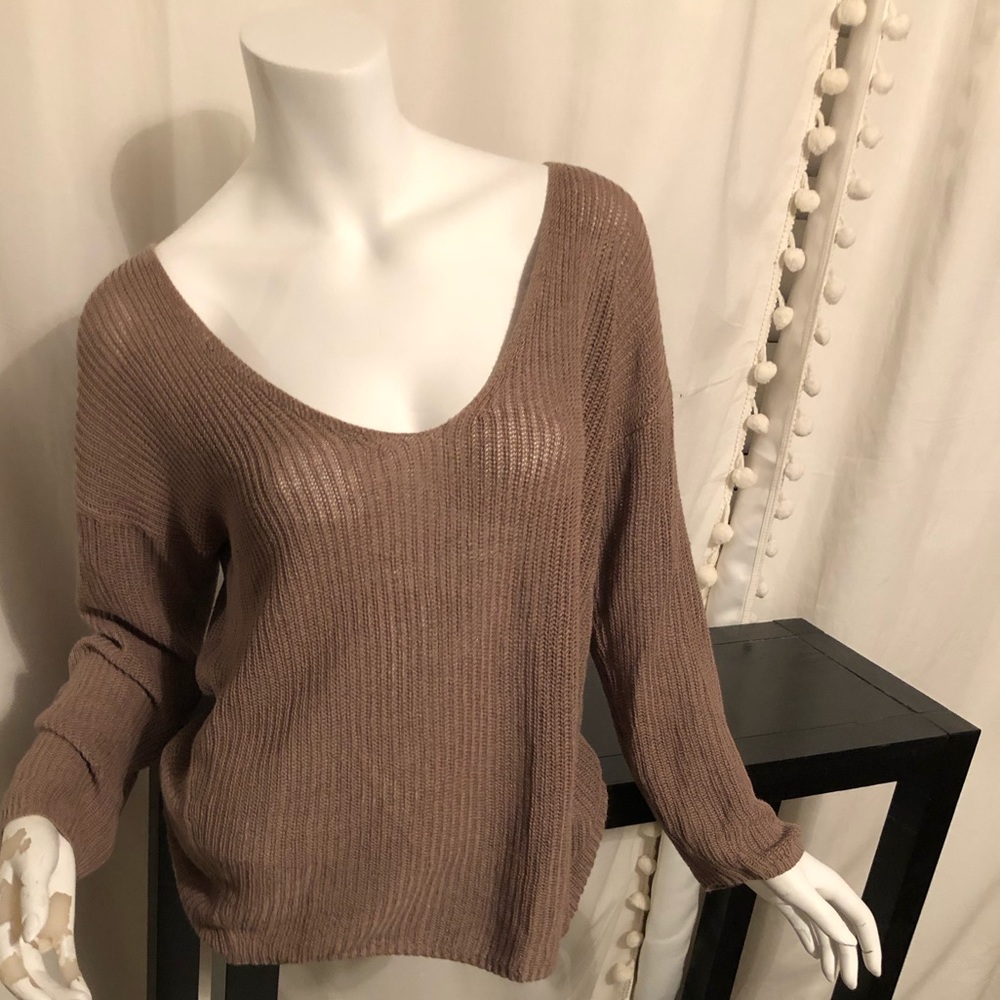 TBabaton by Aritzia silk linen sweater